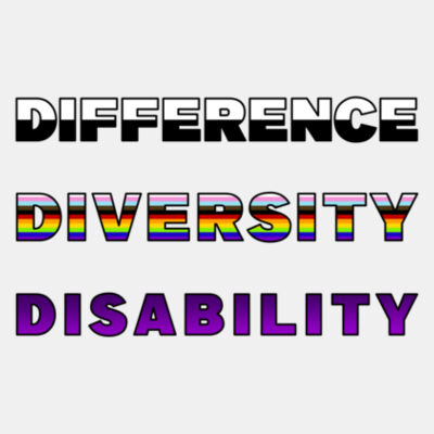 DIFFERENCE DIVERSITY DISABILITY organic t-shirt Design