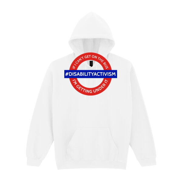 disability activism transport white hoodie Thumbnail